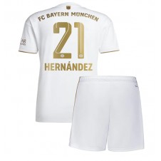 Bayern Munich Lucas Hernandez #21 Bortedraktsett Barn 2022-23 Kortermet (+ korte bukser)